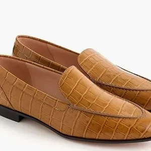Crew Shoes J Crew Academy Loafers In Crocodileembossed